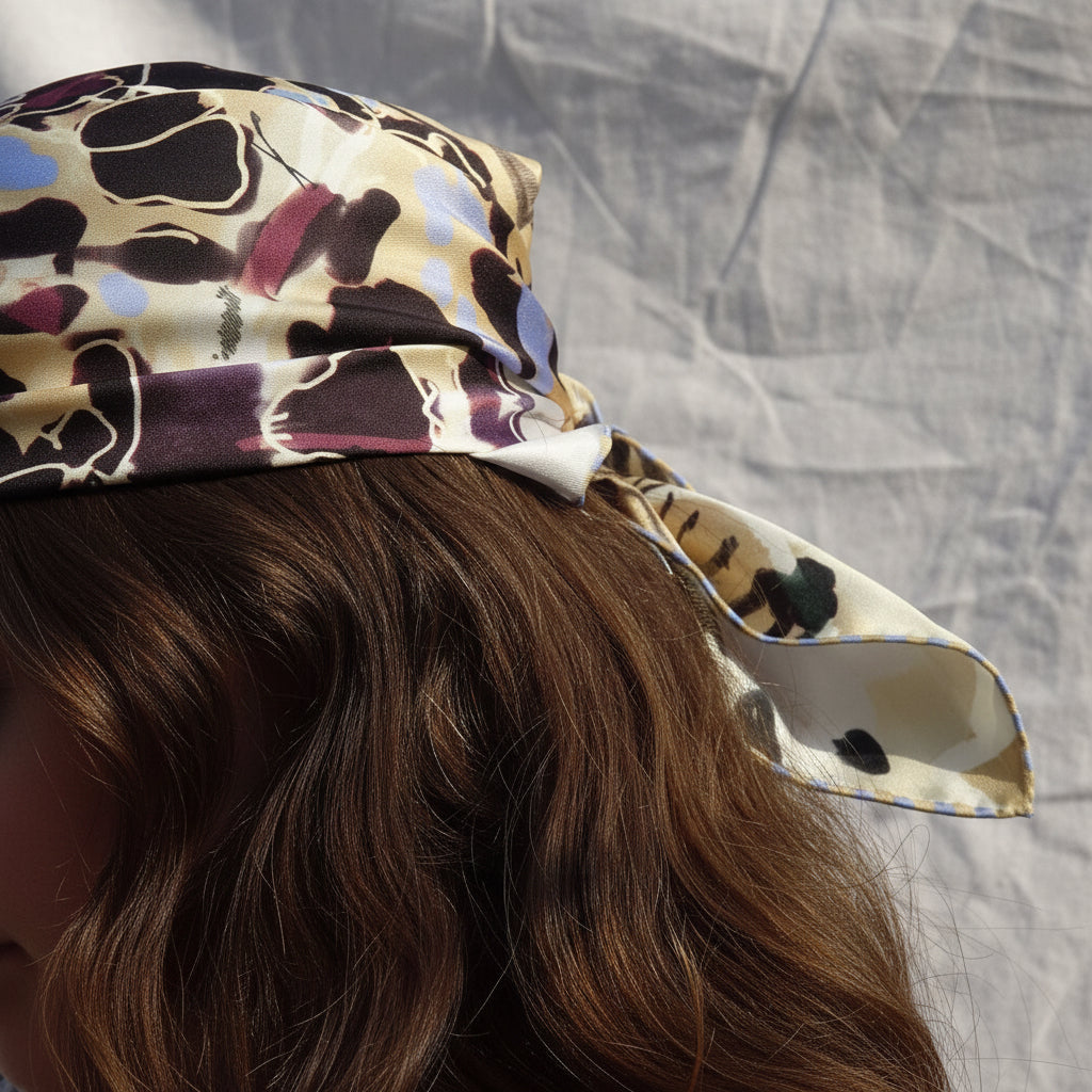 Sand Leopard Silk Scarf 70