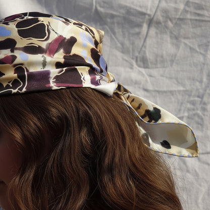 Sand Leopard Silk Scarf 70