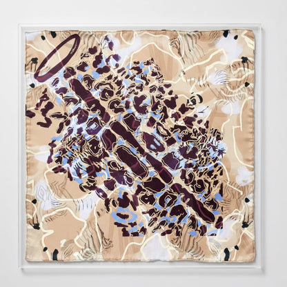 Sand Leopard Silk Scarf 70