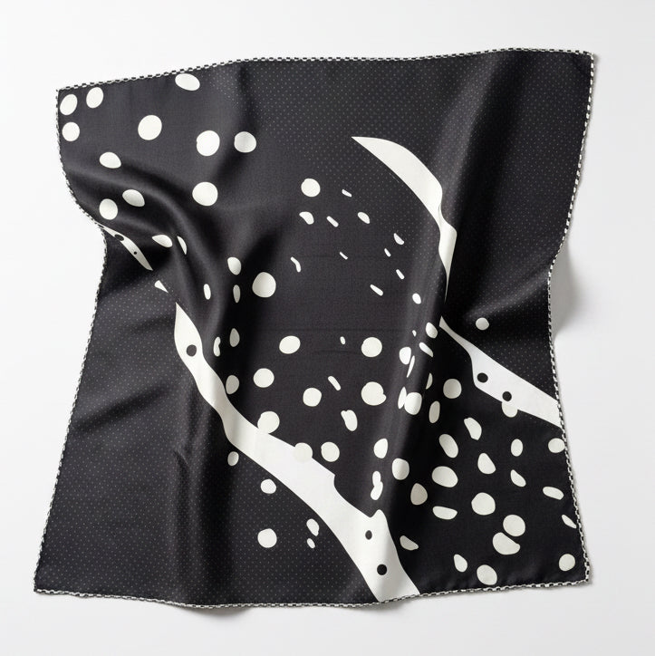Classic Polka Scarf 70- Black