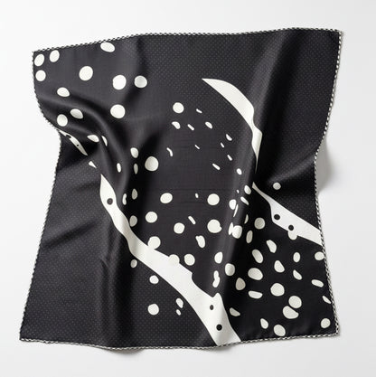 Classic Polka Scarf 70- Black
