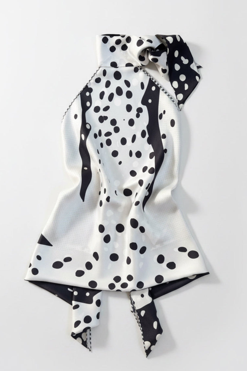 Classic White Polka, Reversible Top