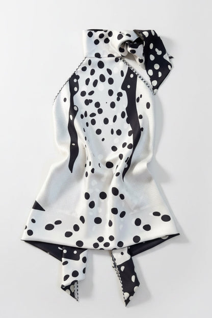 Classic White Polka, Reversible Top