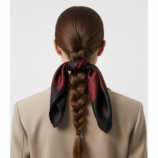 Kites Argyle Silk Scarf