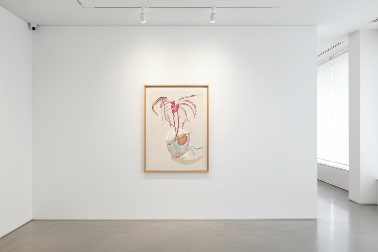 sea shell flower pot with bahamian flower  