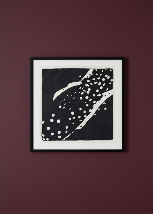 Classic Polka Scarf 70- Black