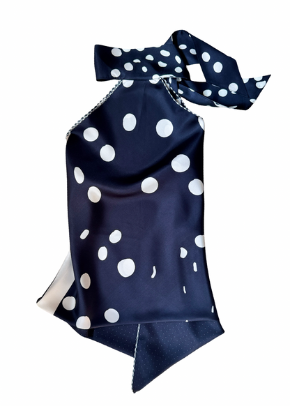 Classic Polka Silk Top
