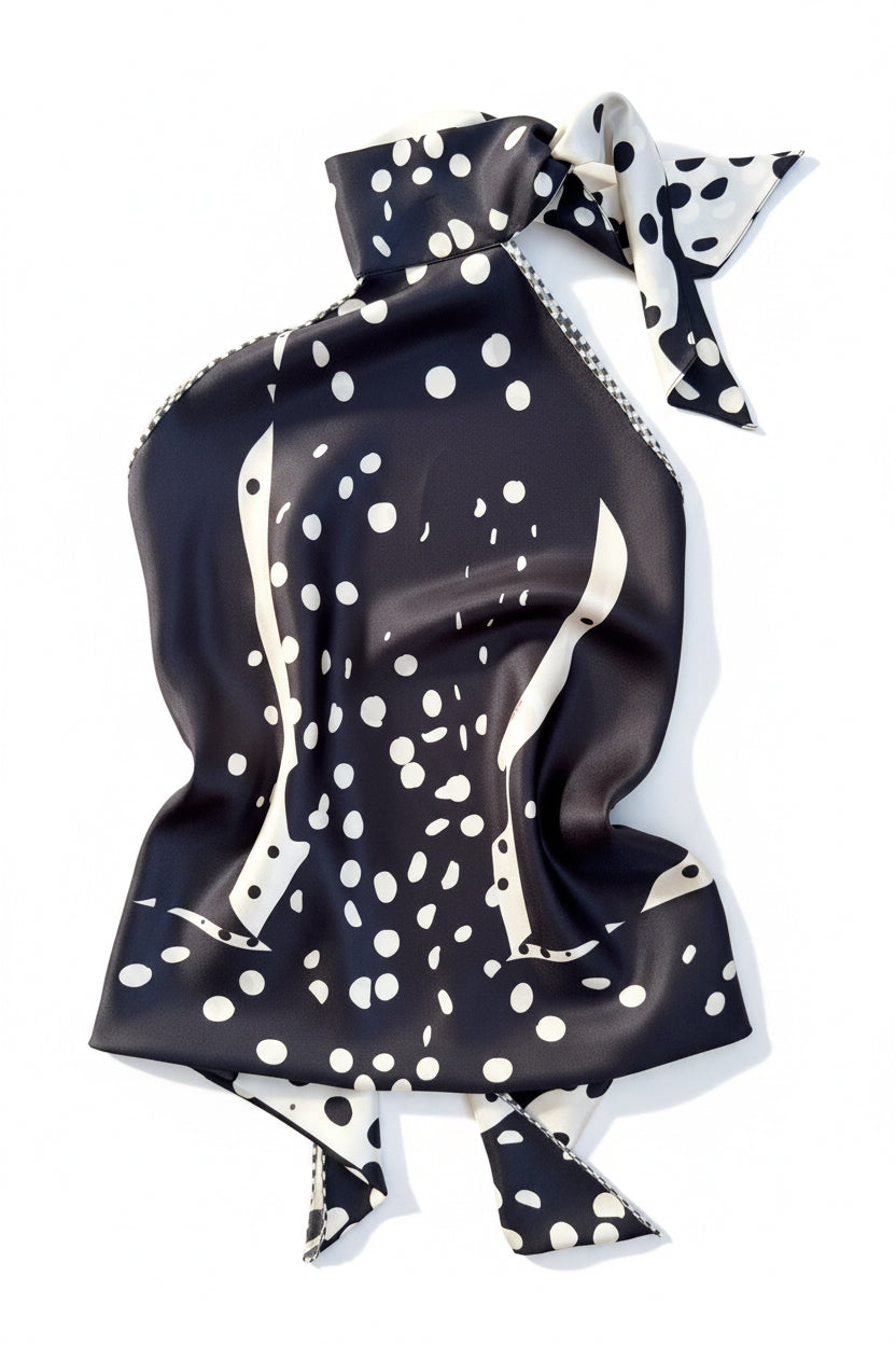Classic White Polka, Reversible Top