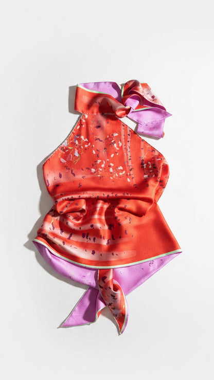 Floral Reversible Silk Top
