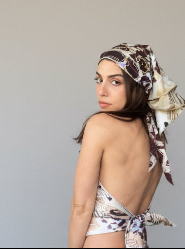 Sand Leopard Silk Scarf 70