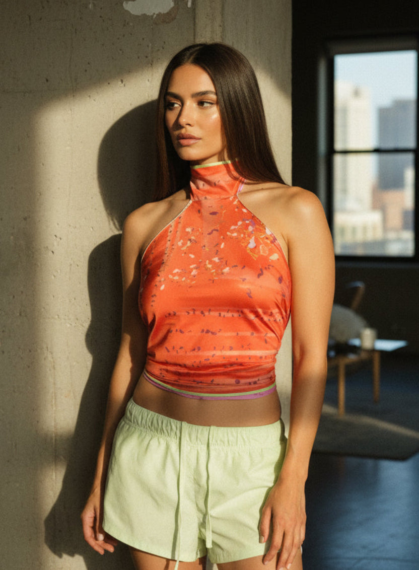 Fleur Reversible Silk Top