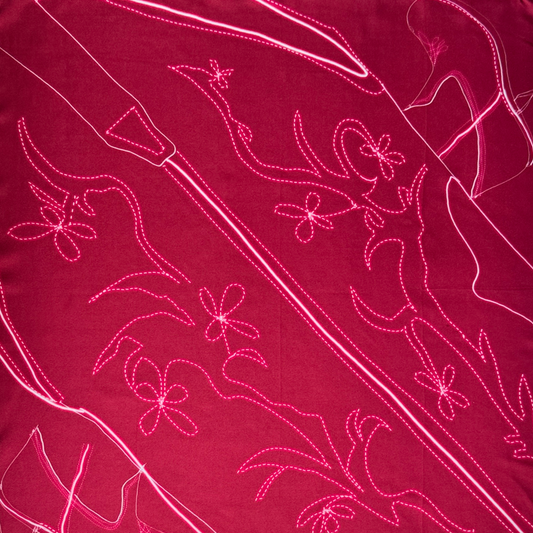 Western Boot Silk Scarf 70
