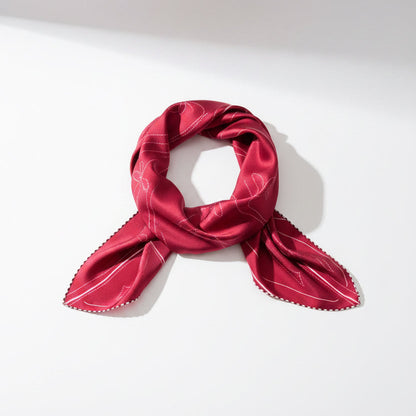 Western Boot Silk Scarf 70- Rojo